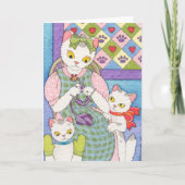 子ネコの母の日カードMoussartと編むこと カード (正面)