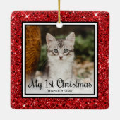 子ネコの第1クリスマス セラミックオーナメント (裏面)