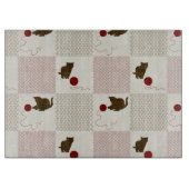 子ネコの背景 カッティングボード (正面)