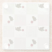 子ネコの背景 ガラスコースター (裏面)