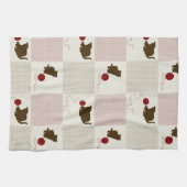 子ネコの背景 キッチンタオル (横)