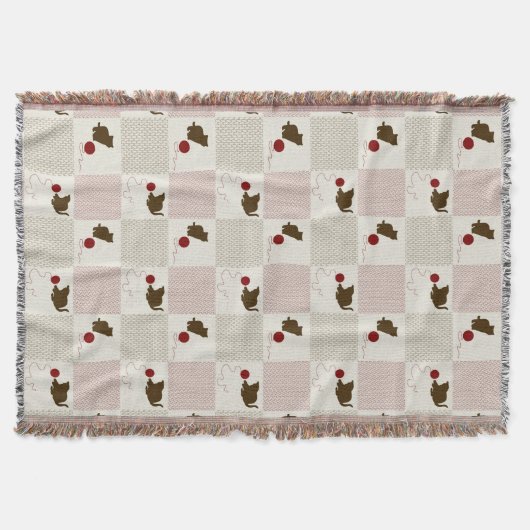 子ネコの背景 スローブランケット (正面)