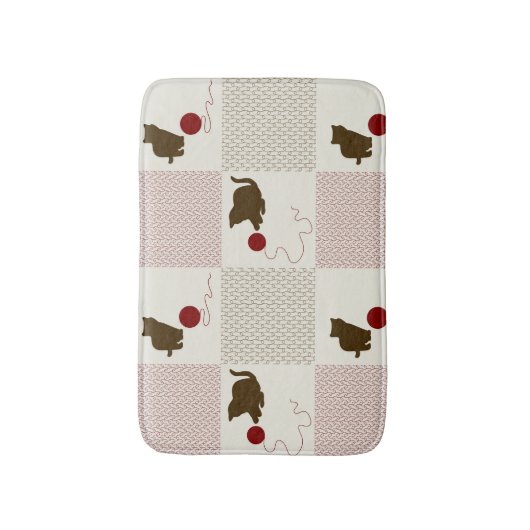 子ネコの背景 バスマット (正面縦)