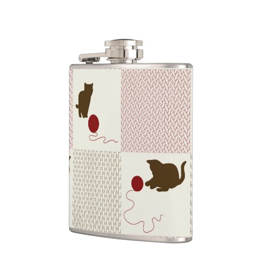 子ネコの背景 フラスク (左)