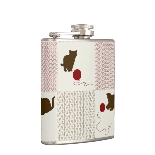 子ネコの背景 フラスク (右)