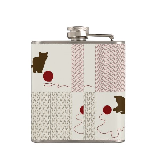 子ネコの背景 フラスク (裏面)