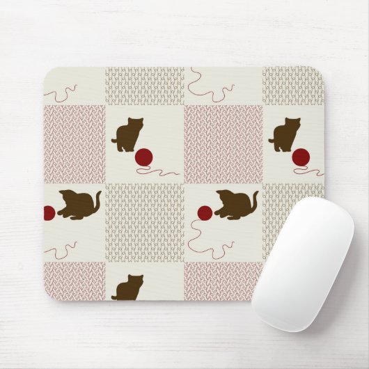 子ネコの背景 マウスパッド (マウス)