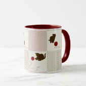 子ネコの背景 マグカップ (正面右)