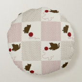 子ネコの背景 ラウンドクッション (裏面)