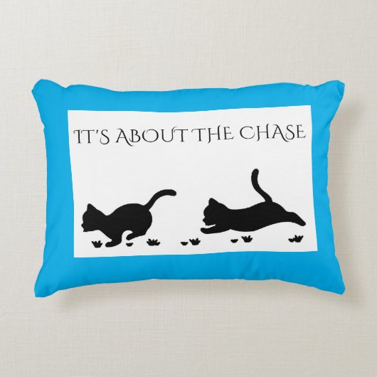 子ネコの青い投球枕 アクセントクッション (正面)