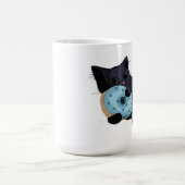 子ネコの食べ物ドーナツマグ コーヒーマグカップ (中央)