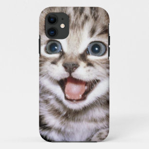 子ネコのIPhoneのかわいい興奮する場合 iPhone 11 ケース