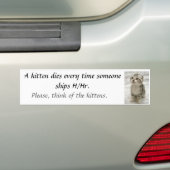 子ネコは…死にます バンパーステッカー (車上)