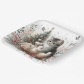 子ネコよくはしゃぐス ペーパープレート (傾斜あり)