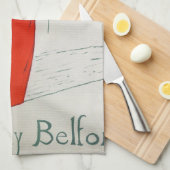 子ネコを持つ女性、アンリーdeツールーズLautrec キッチンタオル (四つ折り)