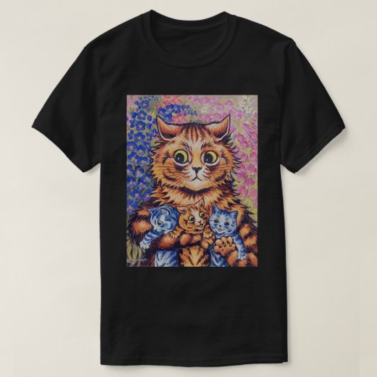 子ネコを持つ猫、ルイWain Tシャツ (デザイン正面)