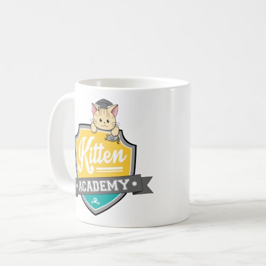 子ネコアカデミーの頂上のマグ コーヒーマグカップ (正面左)