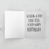 子ネコクール誕生日子グリーティングカード カード (内部)