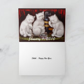 子ネコパーティー!前と後 – グリーティングカード シーズンカード (内部)