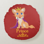 子ネコ王子 ラウンドクッション (正面)