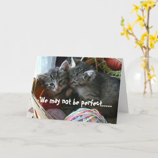 子ネコ記念日カード カード (黄色い花)