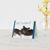 子ネコ カード (黄色い花)