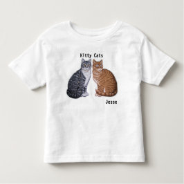 子ネコTシャツキッズお名前キッテン トドラーTシャツ