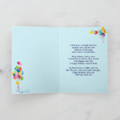 子ハッピーバースデー – ケーキ&バルーン カード (内部)