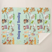 子パーソナライズされたおよびペットフリースブランケットの名前 シェルパブランケット (正面(横))