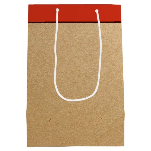 子パーソナライズされたどもの動物の中抱き枕 ミディアムペーパーバッグ (裏面)