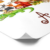 子パーソナライズされたどもの動物 ポスター (角)