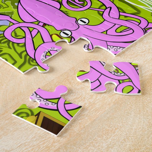 子パーソナライズされたどもの海の世界 ジグソーパズル (側面)