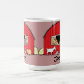 子パーソナライズされたどもの納屋と動物のマグ コーヒーマグカップ (中央)