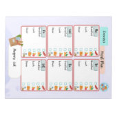 [子パーソナライズされたどもの食事プラン+栄養]チェックボックス ノートパッド (正面)