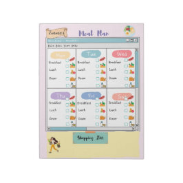 [子パーソナライズされたどもの食事プラン+栄養]チェックボックス ノートパッド