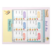 [子パーソナライズされたどもの食事プラン+栄養]チェックボックス ノートパッド (正面)