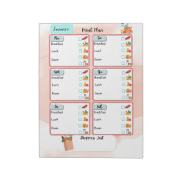 [子パーソナライズされたどもの食事プラン+栄養]チェックボックス ノートパッド