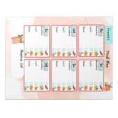 [子パーソナライズされたどもの食事プラン+栄養]チェックボックス ノートパッド (正面)