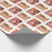 子パーソナライズされたどもの2写真テンプレート ラッピングペーパー (角)