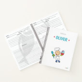 子パーソナライズされたどもレシピ書 ノートブック (内部)