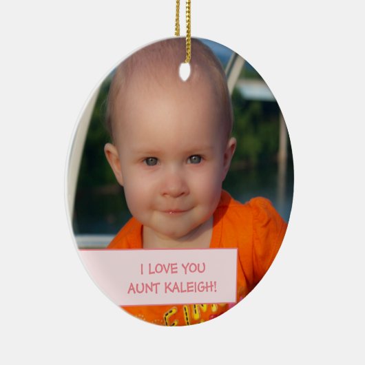 子パーソナライズされたども写真母の日おばさん セラミックオーナメント (右)