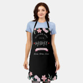 子パーソナライズされたども名のママエプロン エプロン (着用した状態)