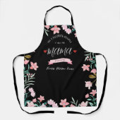 子パーソナライズされたども名のママエプロン エプロン (正面)
