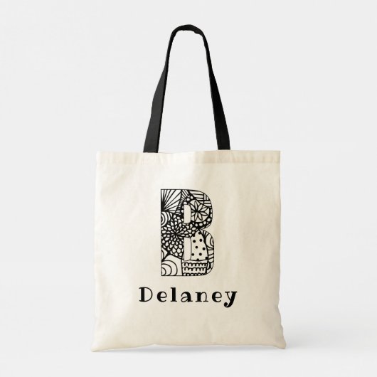 子パーソナライズされたども学校トートバッグで色を付ける トートバッグ (裏面)