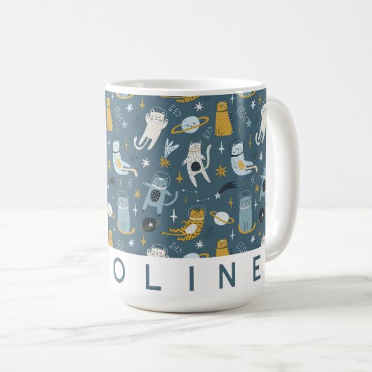 子パーソナライズされたども用マグカップ コーヒーマグカップ (正面右)