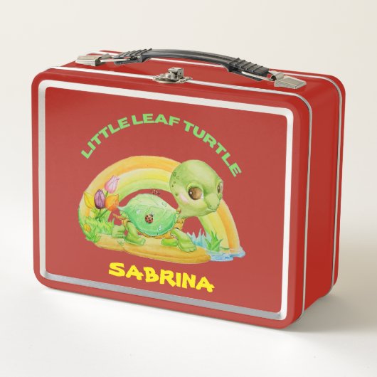 子パーソナライズされたども用金弁当 メタルランチボックス (正面)