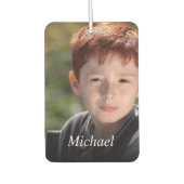 子パーソナライズされたの写真と名前 カーエアーフレッシュナー (正面)