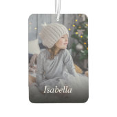 子パーソナライズされたの写真と名前 カーエアーフレッシュナー (裏面)