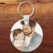 子パーソナライズされた供からの父の日贈り物 キーホルダー (裏面)