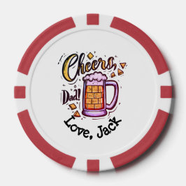 子パーソナライズされた供からの父の日贈り物 ポーカーチップ